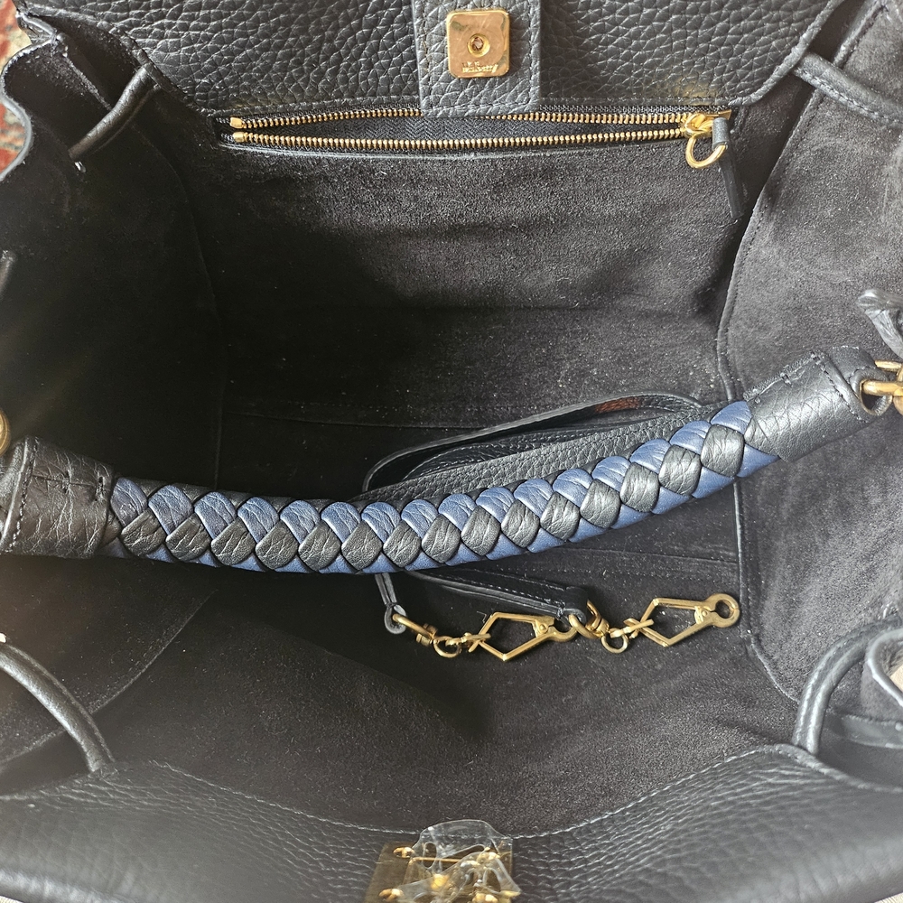 Mulberry Black Leather Shoulder Bag with Gold Hardware - Picture 8 of 10